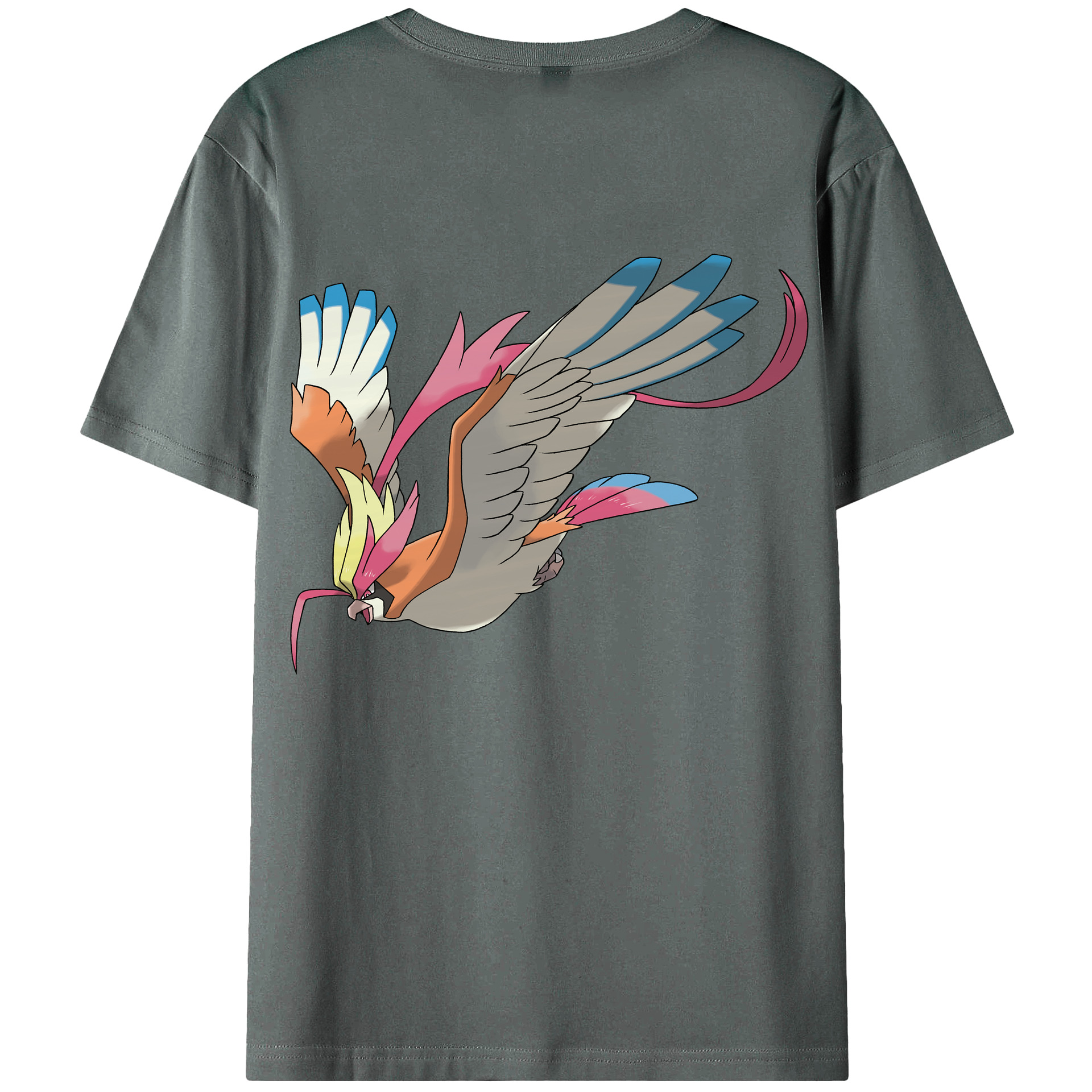 （画像用） ポケットモンスター Pokémon 綿100％ メンズ半袖Tシャツ（バックプリント） 通気性